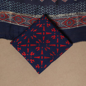 3pc maheshwari silk unstitched hand bagru dress material