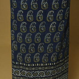 Blue - 3pc natural dyed cotton unstitched dress material 08