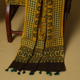 Blue - 3pc natural dyed cotton unstitched dress material 08