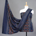 Buy 3pc Natural Dyed Ajrakh Block Printed Suit Material Set 