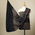 Buy 3pc Blue Block Print Cotton Ajrakh Dress Material