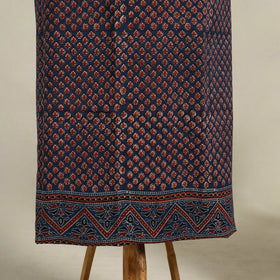 Blue 3pc Block Print Natural Dyed Ajrakh Dress Material