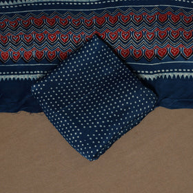 Blue - 3pc natural dyed unstitched modal silk dress