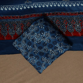 Blue - 3pc natural dyed unstitched modal silk dress