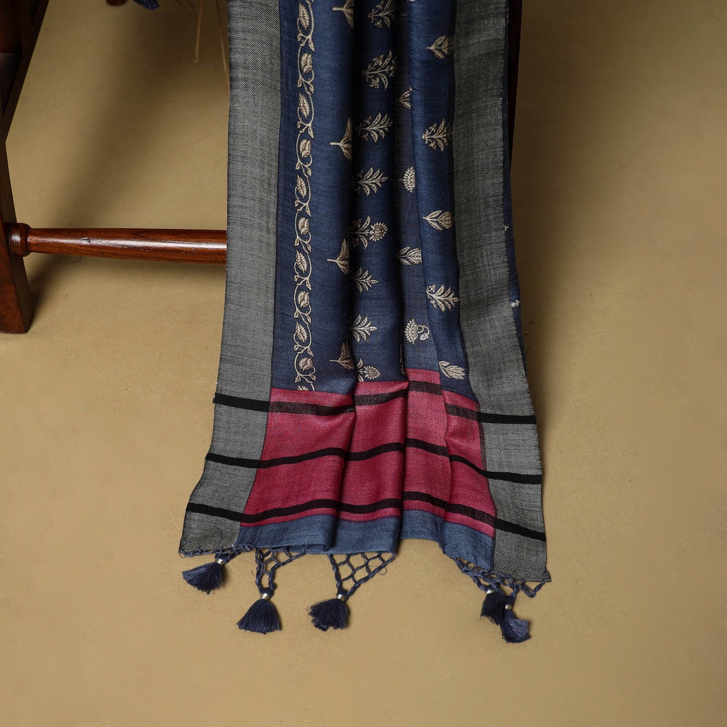 3pc pashmina wool handloom unstitched sanganeri dress