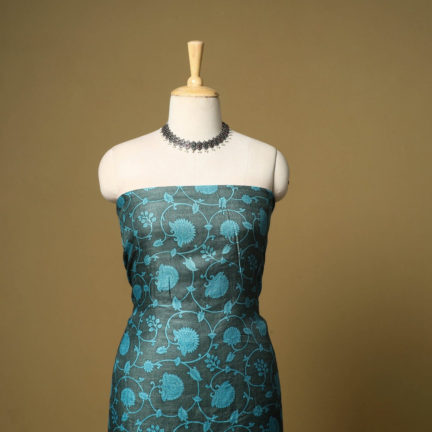 3pc pashmina wool handloom unstitched sanganeri dress