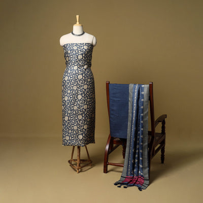 3pc pashmina wool handloom unstitched sanganeri dress