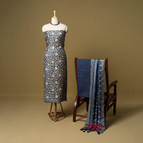 3pc pashmina wool handloom unstitched sanganeri dress