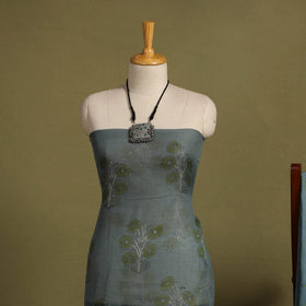 Blue 3pc Sanganeri Block Print Kota Cotton Dress Material