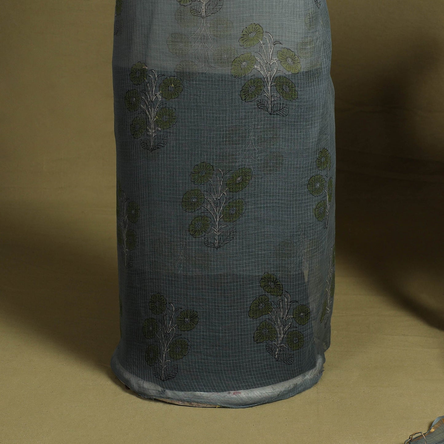 Blue 3pc Sanganeri Block Print Kota Cotton Dress Material