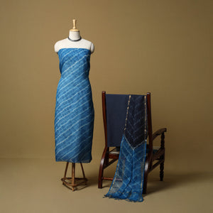 3pc tie-dye kota doria cotton shibori unstitched dress