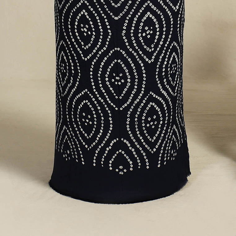 Blue - 3pc tie & dye satin cotton shibori bandhani