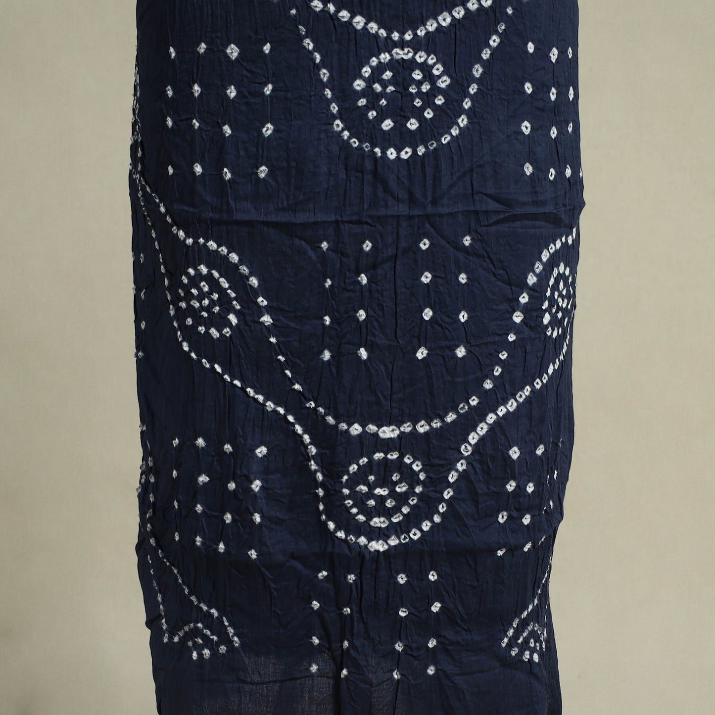 Blue 3pc Unstitched Kutch Bandhani Dress Material