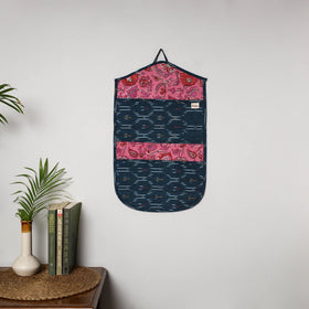 Blue - 4 pockets handcrafted cotton wall hanging letter