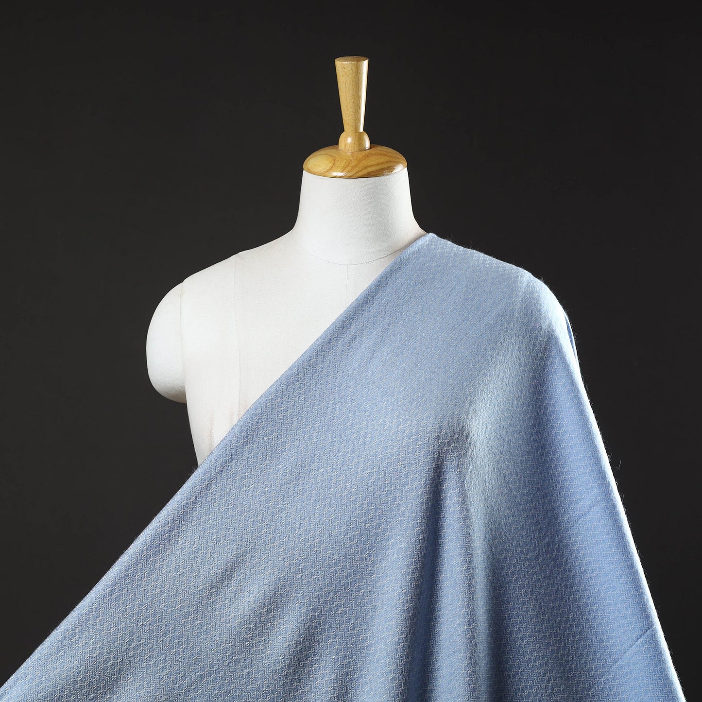 Blue Acrylic Wool Fabric Online in India 