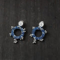 Blue - afreen gs fabart handmade earrings - handcrafted