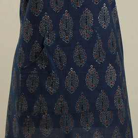  Blue Ajrakh Block Print Cotton Apron with Pocket