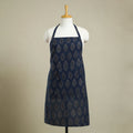  Blue Ajrakh Block Print Cotton Apron with Pocket