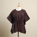 Buy Blue Ajrakh Block Print Cotton Kaftan
