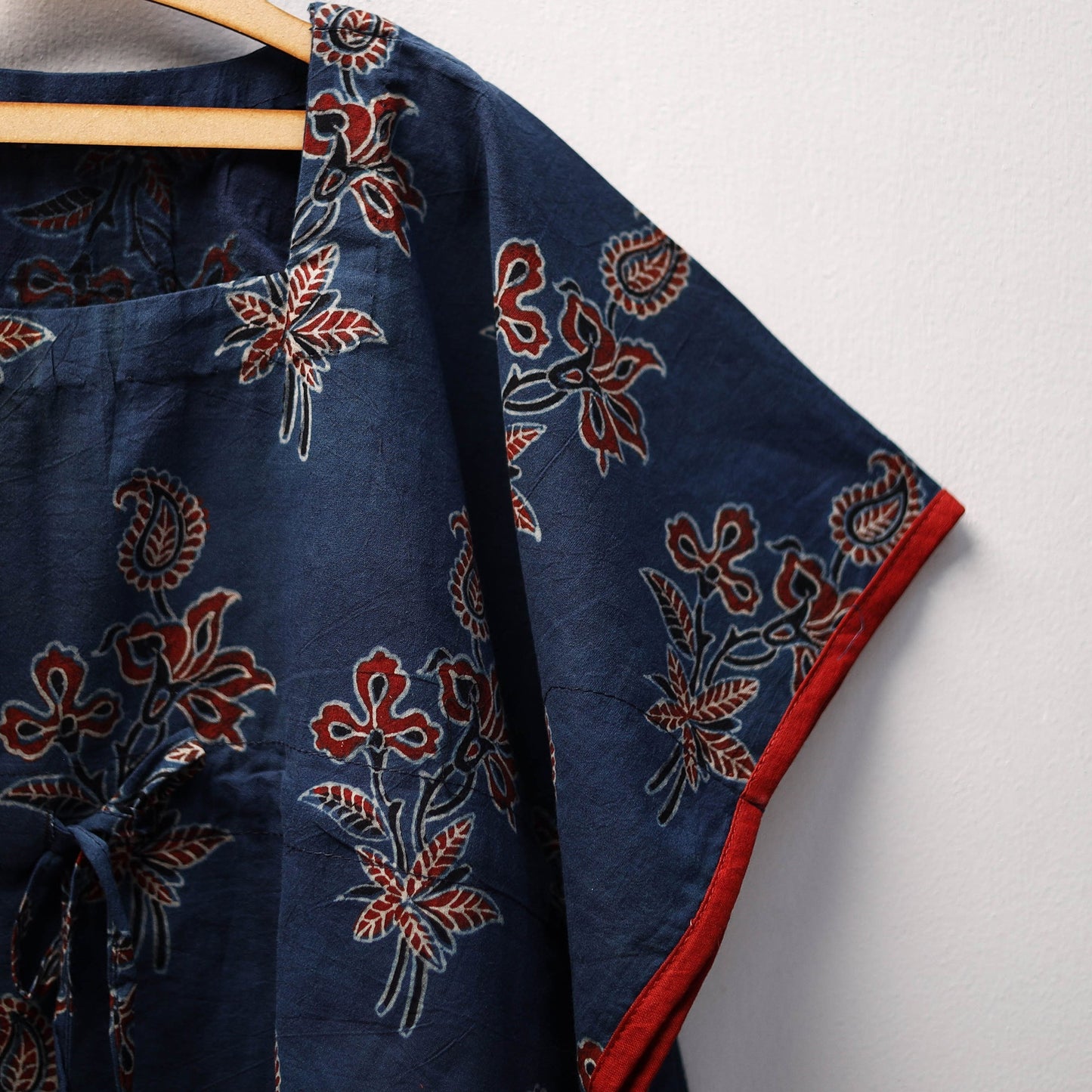 Blue Ajrakh Block Print Cotton Kids Kaftan (3-4 Years)