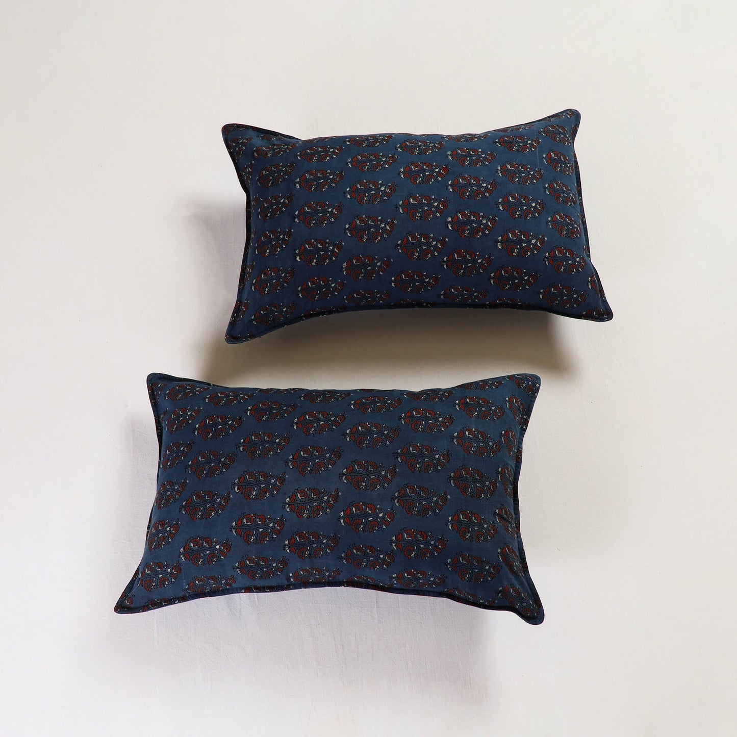 Blue - pillow cover (set of 2) 07 - handcrafted
