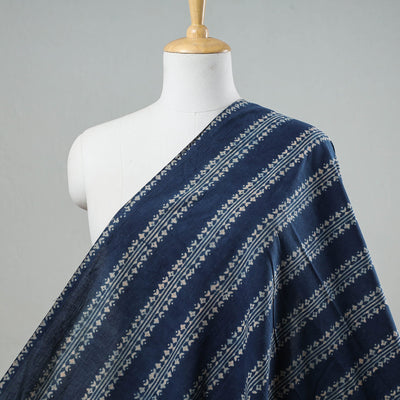 Buy Ajrakh Block Printed Cotton Fabric 