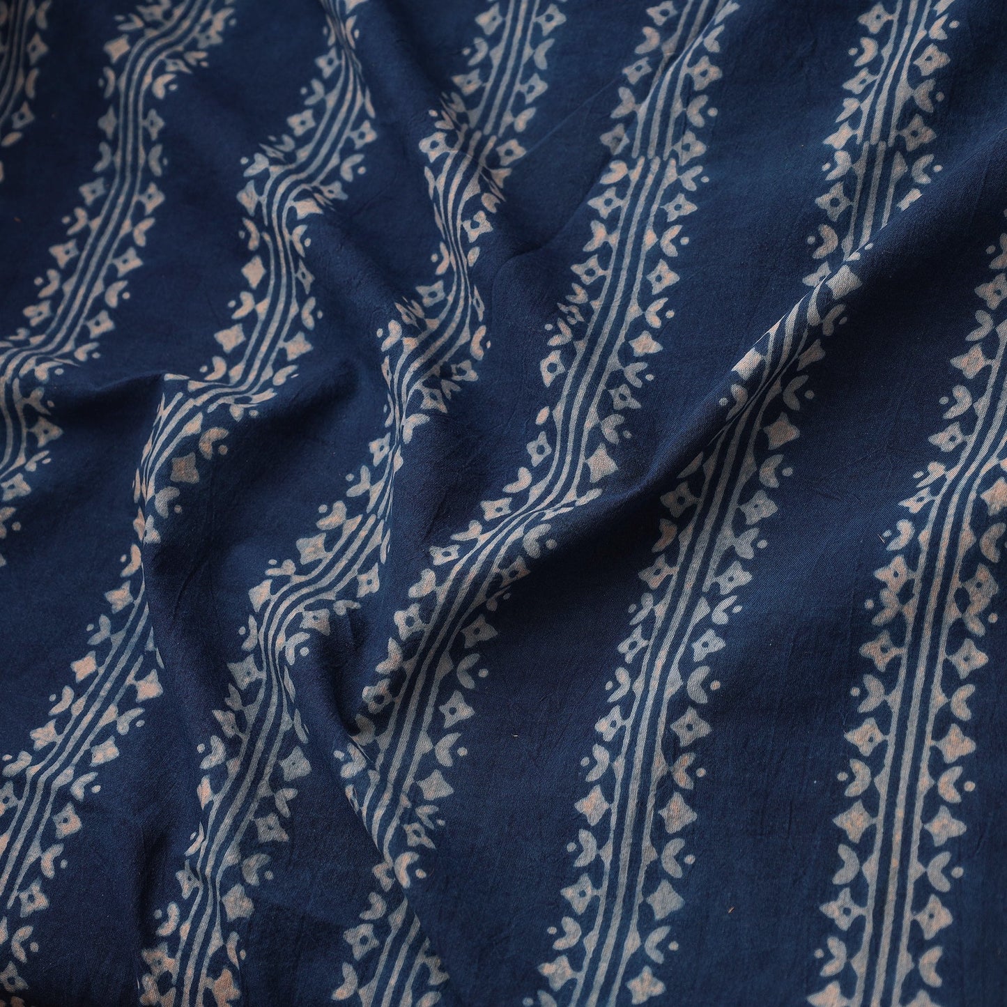 Buy Ajrakh Block Printed Cotton Fabric 