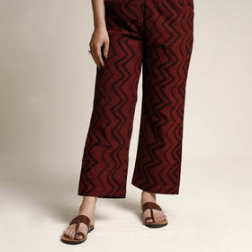 Buy Ajrakh Block Printed Cotton Kurta with Palazzo & Dupatta Set Online at iTokri.com