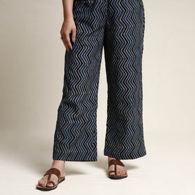 Buy Ajrakh Block Printed Cotton Kurta with Palazzo & Dupatta Set Online at iTokri.com