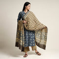 Ajrakh Kurta with Palazzo & Dupatta Set
