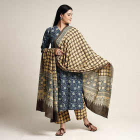 Ajrakh Kurta with Palazzo & Dupatta Set
