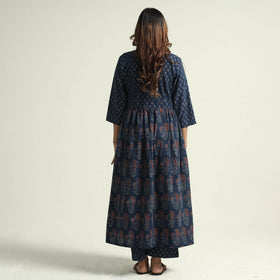 Buy Ajrakh Block Printed Cotton Kurta with Palazzo Set Online at iTokri.com