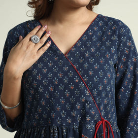 Buy Ajrakh Block Printed Cotton Kurta with Palazzo Set Online at iTokri.com