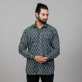 Buy Ajrakh Block Printed Cotton Men Full Sleeve Shirt Online at iTokri.com