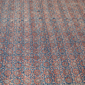  Ajrakh Block Printed Kantha Work Cotton Double Bed Cover Online at iTokri.com