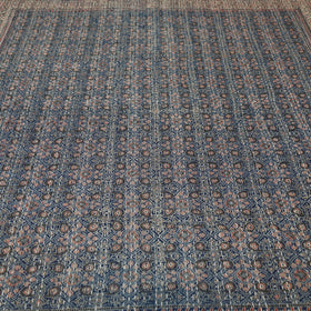  Ajrakh Block Printed Kantha Work Cotton Double Bed Cover Online at iTokri.com