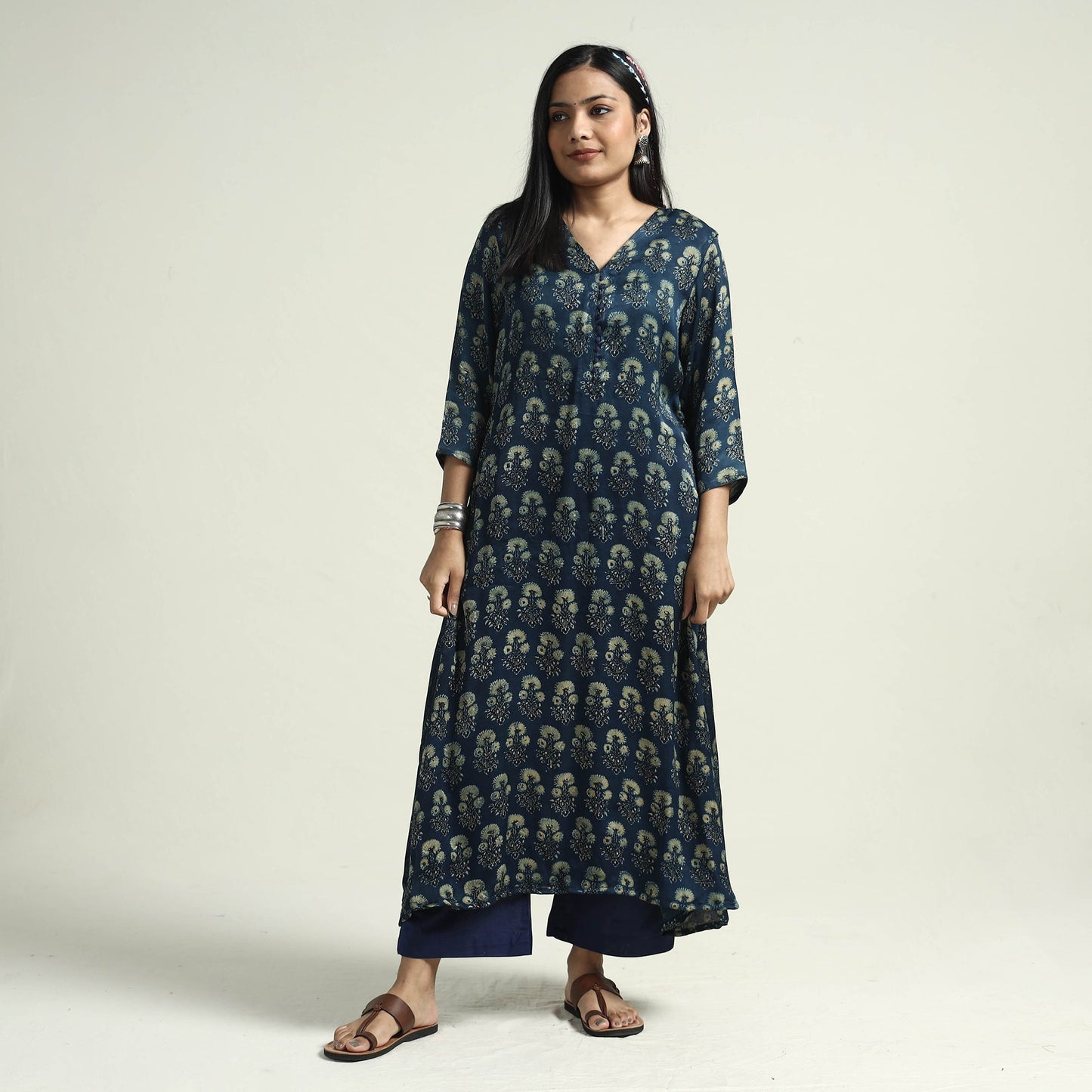 Ajrakh Kurta with Palazzo Set
