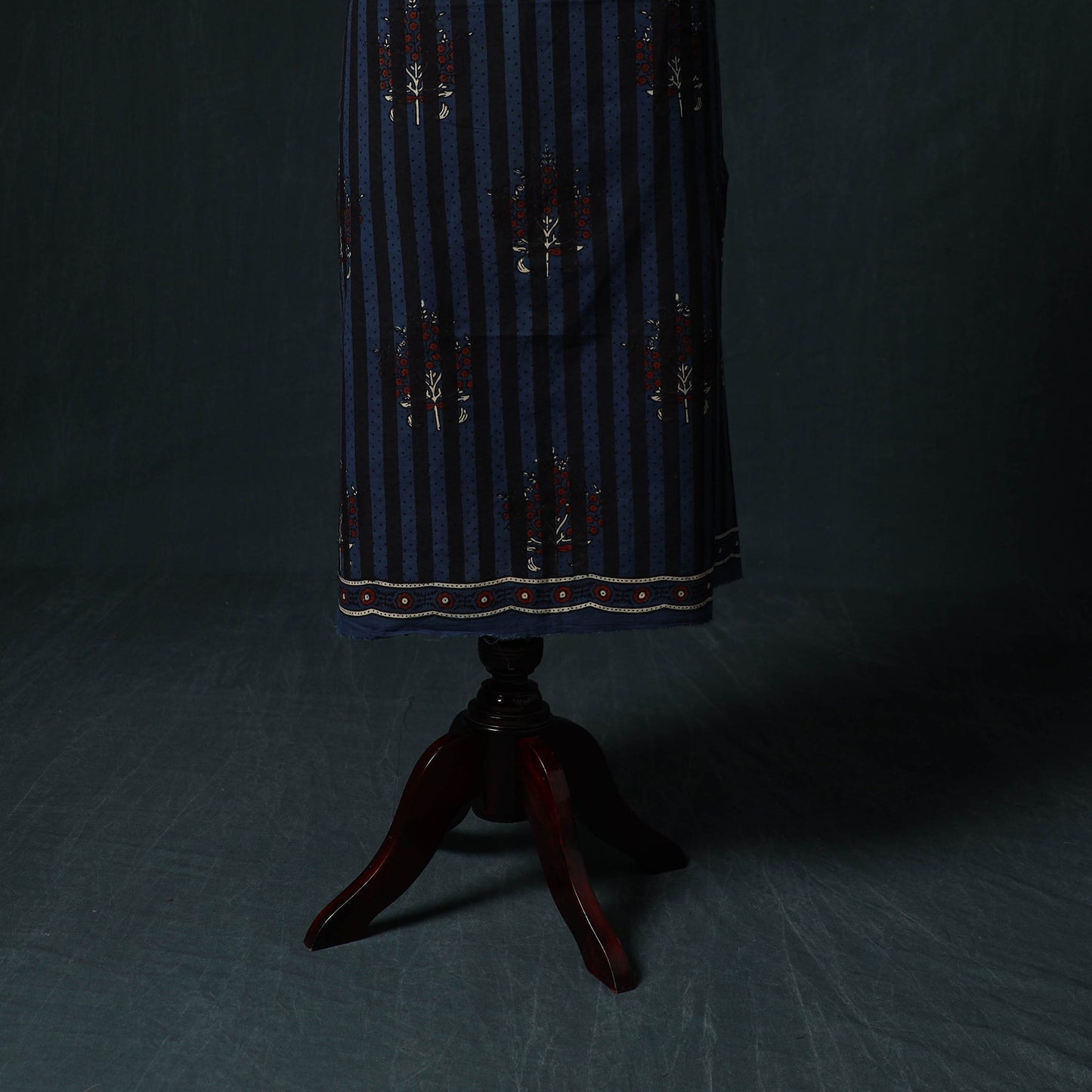 Ajrakh hand block print natural dyed cotton 2pc unstitched