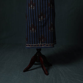 Ajrakh hand block print natural dyed cotton 2pc unstitched