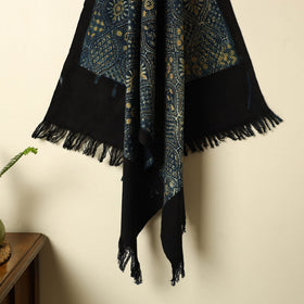 Buy Blue Handloom Block Print Cotton Ajrakh Towel