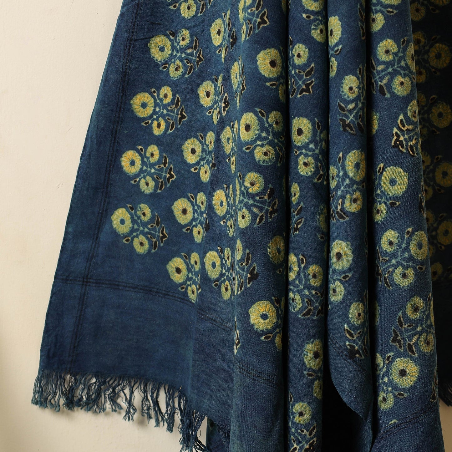 Buy Block Print Cotton Ajrakh Handloom Towel