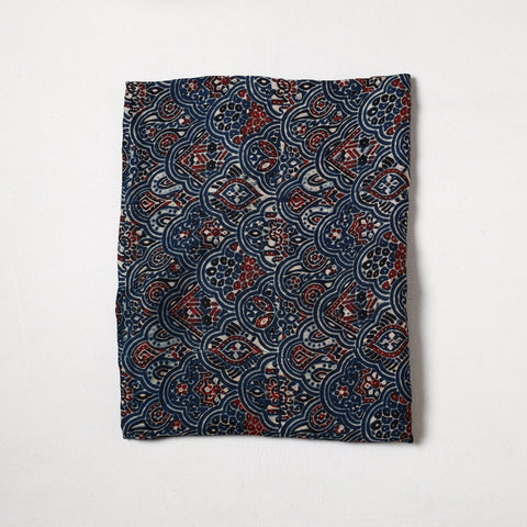  Ajrakh Hand Block Printed Modal Silk Precut Fabric 36 