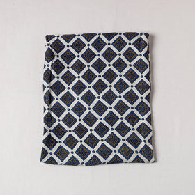 Blue Modal Silk Bagh Hand Block Precut fabric