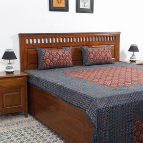 ajrakh double bed cover set