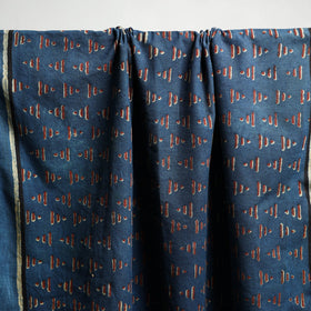 Blue Akola Block Print Pure Handloom Cotton Towel 