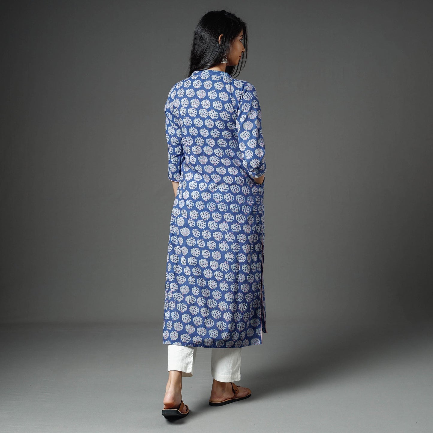 Buy Akola Block Printed Cotton Long Kurta Online l iTokri.com