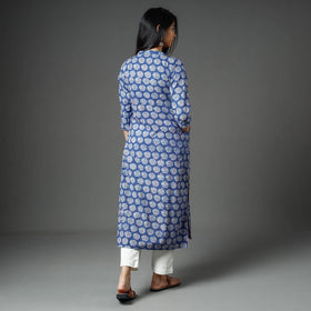 Buy Akola Block Printed Cotton Long Kurta Online l iTokri.com