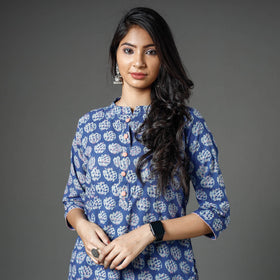 Buy Akola Block Printed Cotton Long Kurta Online l iTokri.com