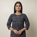  Akola Block Printed Cotton Straight Long Kurta 