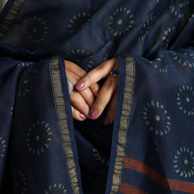   Akola Dabu Block Printed Handloom Chanderi Silk Dupatta 23 
